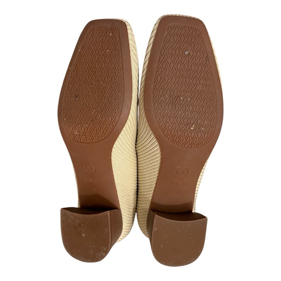 VIVAIA Women's Beige Block Heel Shoes - Picture 4 of 6